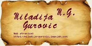 Miladija Gurović vizit kartica